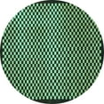 thumbnail image 1 of Ahgly Company Machine Washable Indoor Round Checkered Turquoise Blue Modern Area Rugs, 5' Round, 1 of 4