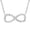 K-Silver, variant on SFTING Infinity Heart Pendant Necklace 925 Sterling Silver Cubic Zirconia Jewelry Gift for Women