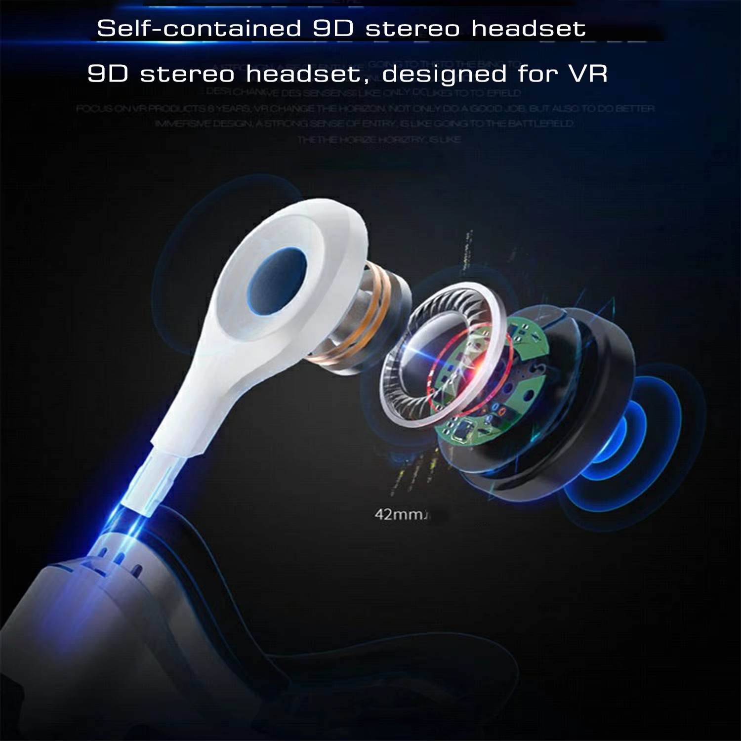 2025 Blu-ray VR Glasses Virtual Reality Headset for IOS or Android Compatible 4.7-6.5 inch,Adjustable Virtual Reality 3D Glasses Headset Helmets with Controller, for Games & Movies-Free Surprise Gift