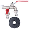 thumbnail image 1 of Adaptador de contenedor IBC Conector doble Manguera de drenaje de tanque de latón Grifo Válvula de grifo Accesorio Pieza Tipo de boquilla de doble cabezal, 1 of 9