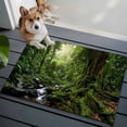 thumbnail image 3 of Green Forest Entryway Rug 2'x3'&nbsp; Non Slip Front Door Mats, Summer Botanical Watercolor Modern Art Entrance Rugs Indoor Outdoor Carpet, Washable Floor Mats Small Area Rug for Bedroom Kitchen, 3 of 8
