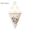 thumbnail image 1 of Maceta colgante de pared de ratán natural, cesta de flores de metal, cestas colgantes para plantas, decoración de pared para el hogar y el jardín., 1 of 4