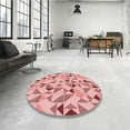 thumbnail image 4 of Ahgly Company Machine Washable Indoor Square Transitional Red Area Rugs, 8' Square, 4 of 7