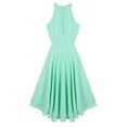 thumbnail image 6 of DPOIS Women's Asymmetrical High Low Chiffon Halter Short Formal Bridesmaid Dress, 6 of 7