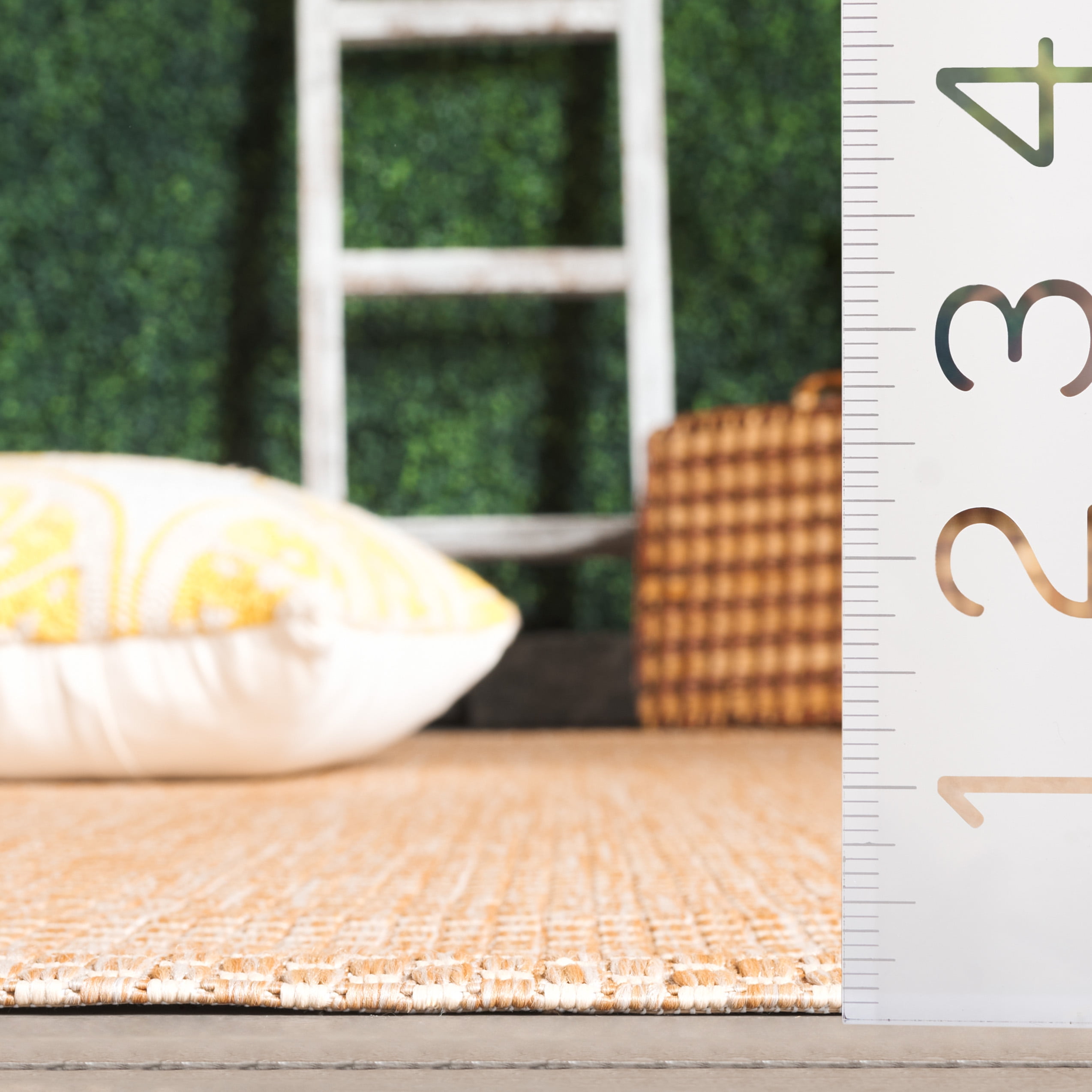 Safavieh Courtyard Finnian Solid Indoor/Outdoor Area Rug, Natural/Cream, 5'3" x 7'7"