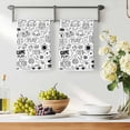 thumbnail image 2 of Video Game Kitchen Towels Set of 2, Black White Game Controller Monochrome Soft Microfiber Dish Towels, Absorbent Quick-Dry Washable Dishcloths for Kitchen Cleaning, Drying Dishes, 18x28 Inches, 2 of 9