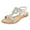 2Silver, variant on Women's T-Strap Beaded Rhinestone Flat Sandals Dress Summer Beach Bohemia Shoes Elastic Strap