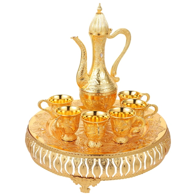 UPOUART Golden Zinc Alloy Wine Pot Set for Storage Use with Fine Texture and Reliable Quality 1 Set