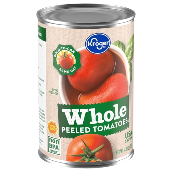 Kroger Whole Peeled Tomatoes 14.5 oz - Pack of 1