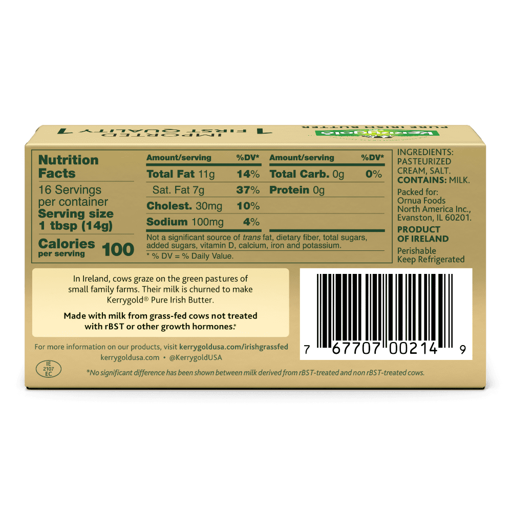 KERRYGOLD Salted Pure Irish Butter 8oz. - Elm City Market