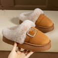 thumbnail image 6 of Women's Slippers Slip on Fuzzy Casual Winter Soft Thick Bottom House Slippers Outdoor Indoor Warm Plush Bedroom Shoes with Fleece Lining, 6 of 6