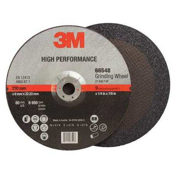 Type 27 High Performance Depressed Center Grinding Wheel, 3M, 66548