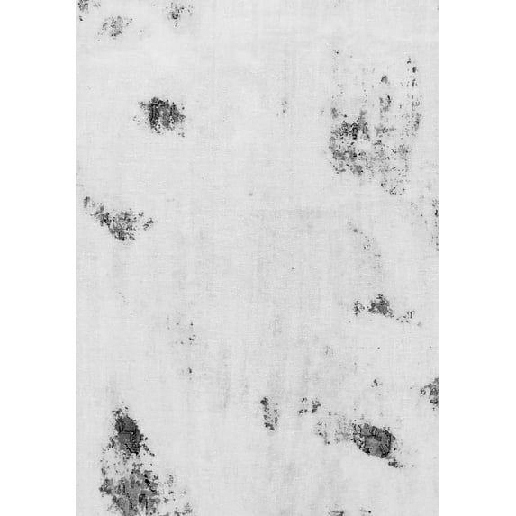 Ahgly Company Indoor Rectangle Abstract Gray Modern Area Rugs, 2' x 4'