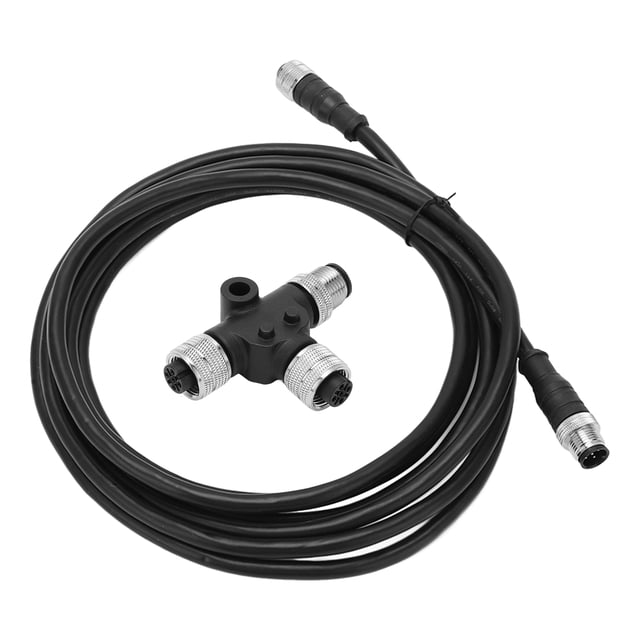 Cable Backbone de 3 Metros para NMEA 2000 con Conector en T IP67 Resistente al Agua para Redes Lowrance