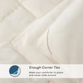 thumbnail image 5 of BednLinens 3 Piece Reversible Ivory Down Alternative Comforter Set Twin, 5 of 5