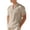 Khaki, variant on cfhntfmh Men's Cotton Linen Henley Shirt Short Sleeve Casual Beach T-Shirts with Pocket Muscle Tops Vacation Clothes