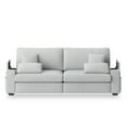 thumbnail image 6 of EOP 89" Loveseat Sofa, Comfy Modern 2-Seats Sofa with Pillow Armrest, USB/Type-C Port, Side Storage, Removable Cover, Deep Seat Couch, Small Couches for Small Space and Living Room, Light Gray, 6 of 12