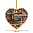 thumbnail image 3 of Colgante De Estantería Colgante de etiqueta de librería en forma de corazón, ornamento de bibliotecario de fiesta para el bolso del coche del hogar Likrtyny Libre de BPA, 3 of 9