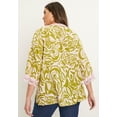 thumbnail image 2 of June & Vie Women's Plus Size Lace-Trim Crinkle Blouse, 2 of 5