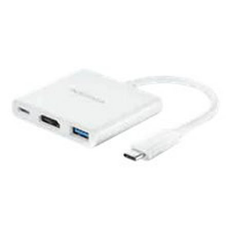 External L-type Connector Insignia USB Type-C Multiport Adapter - External video adapter - USB Type-C - HDMI - white ()