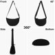 thumbnail image 2 of Crescent Bag for Women, Nylon Crescent Bags Hobos Crossbody Bag Portable Crescent Purse (Black), 2 of 3