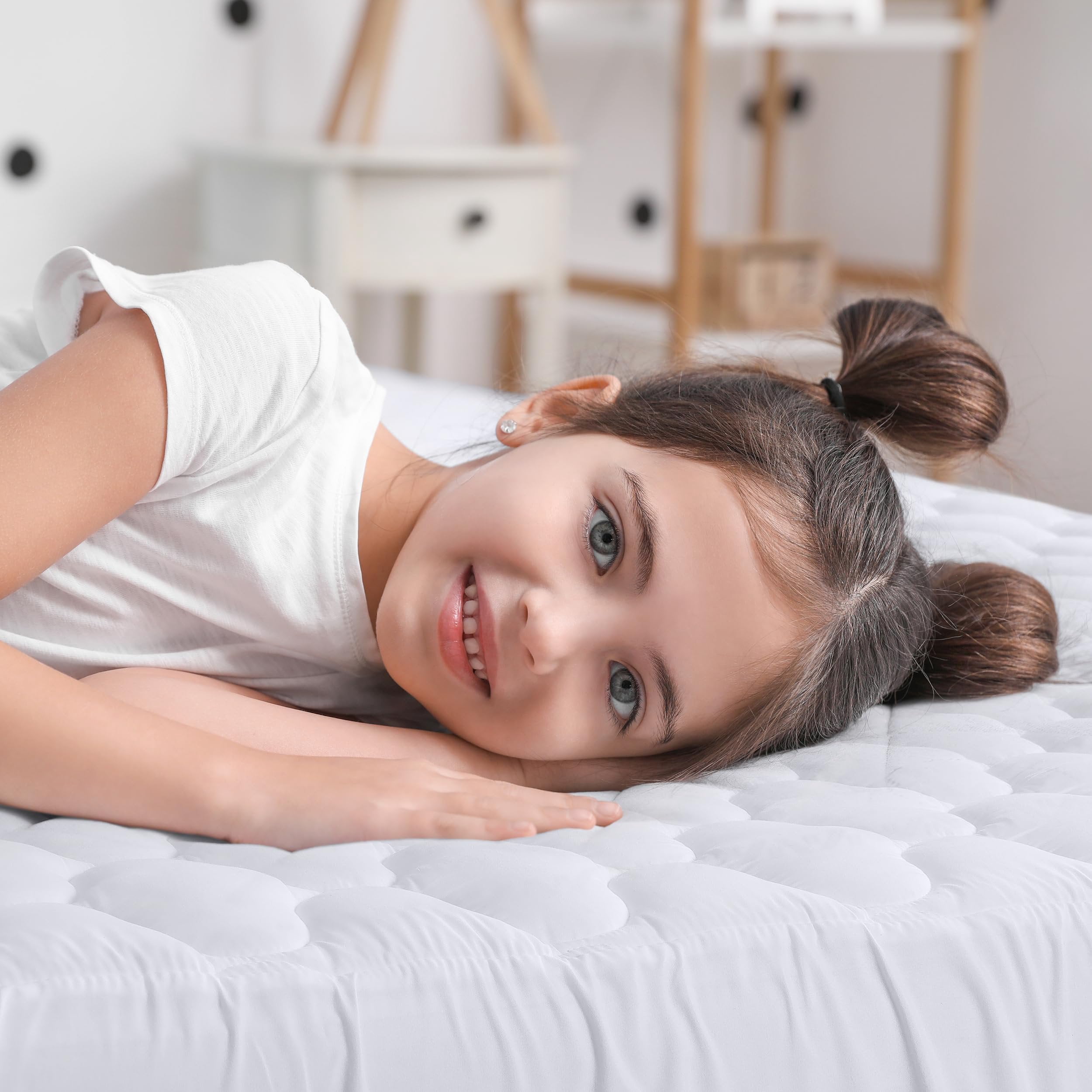 Utopia Bedding 2 Pack Waterproof Mattress Protector, Full Mattress Pad, Noiseless Quilted Fitted Cover with Deep Pocket Stretches up to 16 Inches (White)