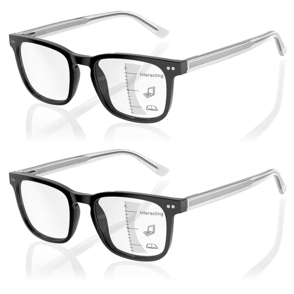 Lentes de lectura multifocales DEHOTRE 2 pares con filtro de luz azul +2.00