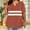 Orange, variant on Women's Plus Size Summer Tunic Tops 2025 - Striped Wrap V-Neck Blouse, Loose Fit Short Sleeve Chiffon Business Casual Tee