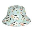 thumbnail image 3 of Daiia Cute Cows Pattern Bucket Hat - Trendy Cotton Sun Hat for Beach, Golf, Fishing - Fun Outdoor Vacation Boonie for Men and Women, 3 of 9