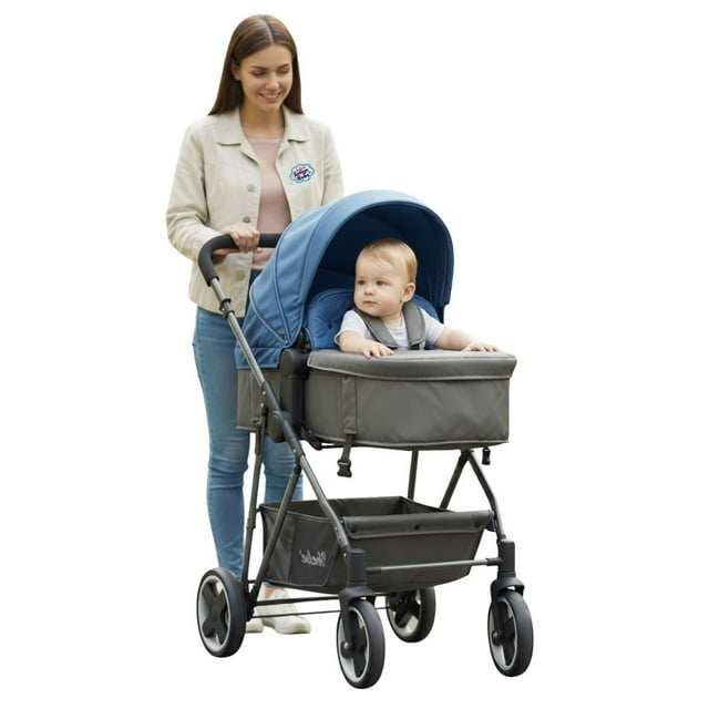 Carriola con Portabebe D´Bebe Queen Azul