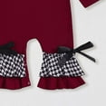 thumbnail image 5 of Newborn Baby Girl Football Outfit Game Day Rugby Long Sleeve Romper Ruffle Jumpsuit Infant Fall Winter Clothes, 5 of 7