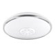 thumbnail image 1 of Sky Lampshade Música Luz De Techo Marco De Aluminio Plateado Wifi + Altavoz Bluetooth Compatible Con Control De Aplicaciones / Control Remoto / Google Home Con Color De Luz Rgb Blanco Frío Cálido Noticed HA018733-00, 1 of 6