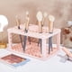 thumbnail image 5 of Organizador de pinceles de pintura - Soporte de plástico con 71 agujeros para pinceles de maquillaje y cosméticos, herramientas pequeñas - Rosa, 5 of 9