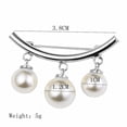 thumbnail image 2 of 2 Pack Stylish Pearl Strap Charm Safety Pin Sweater Gold, 2 of 4