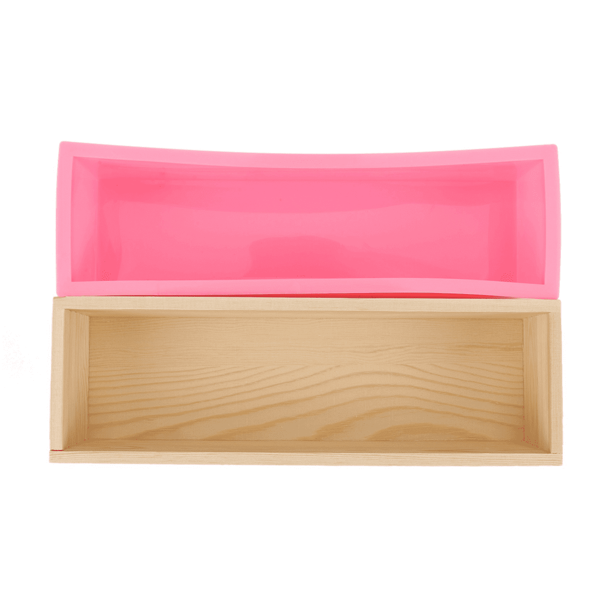 3X 1200G DIY Soap Wooden Soap Mold Box Silicone Liner Rectangular Loaf Swirl Soap Mold Tool DIY Soap Candle Mold