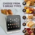 thumbnail image 6 of Inspirex Touch Screen Toaster - 4 Slice Long Extra-Wide Slots - 5 Bread Type and 6 Browning Levels - Defrost, Reheat, Favorite, Single Slot Settings - Stainless Steel, 6 of 9