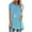 Light Blue, variant on Fesfesfes Womens Shirt Fashion Women Fashion Short Sleeve Round Neck Printed Long T-shirt Blouse Loose Tops Shirts for Women 6(M)