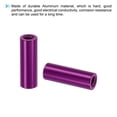 thumbnail image 4 of M3 Aluminum Spacers, 6 Pcs Metal Spacer Aluminum 3mm ID x 5mm OD x 15mm L Threaded Spacer Screw Standoff, Purple, 4 of 6