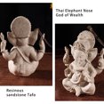 thumbnail image 4 of Injueey Estatuas indias de elefante de arenisca Vintage, adornos de Buda, escultura portátil de Dios hindú, figuritas hechas a mano para Decoración, 4 of 6