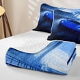thumbnail image 4 of Castle Fairy Futuristic Race Car Twin Quilt Set for Boys,City Motion Blur Twin Coverlet Set for Bedroom,Blue White, 4 of 7