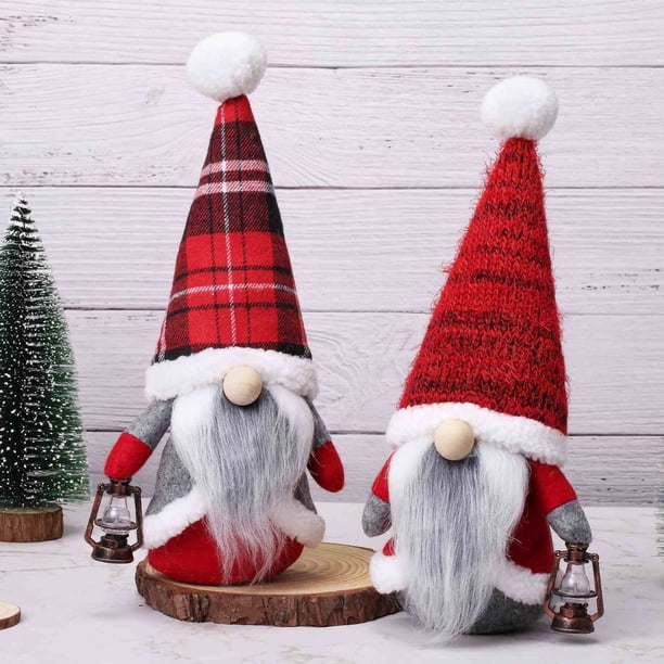 Adorno Navideño Xihbxyly Muñeco Sin Rostro Gnomo Decoración