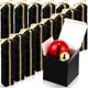 thumbnail image 1 of Favor Boxes Jutom Mini, 100 unidades de papel negro con cinta dorada, 1 of 7