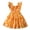 Orange, variant on Coerni Kids Girls Summer Dress Ruffled Shoulder Sundress Butterfly Sleeve Tank Dresses A Line Sundress Toddler Floral Dress