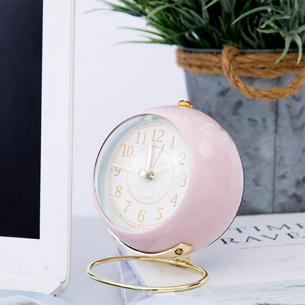 Tmvgtek Reloj Despertador Analogico Emisor De Luz Reloj Silencioso Sin Tictac Para Ninos Rosa Tmvgtek Para estrenar Walmart en linea