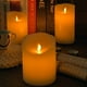 thumbnail image 4 of Velas LED, juego de 3 velas decorativas (10 cm, 12,5 cm, 15 cm), vela sin llama con control remoto de 10 botones. Llama LED intermitente, hecha de cera real color marfil JAMW Sencillez, 4 of 5