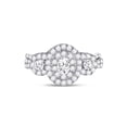 thumbnail image 2 of 14kt White Gold Oval Diamond Bridal Wedding Ring Band Set 1 Cttw, 2 of 4