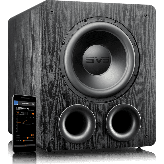 SVS PB-2000 Pro, 12" Driver, 1500  Watts Peak Power Ported Subwoofer - Black Ash