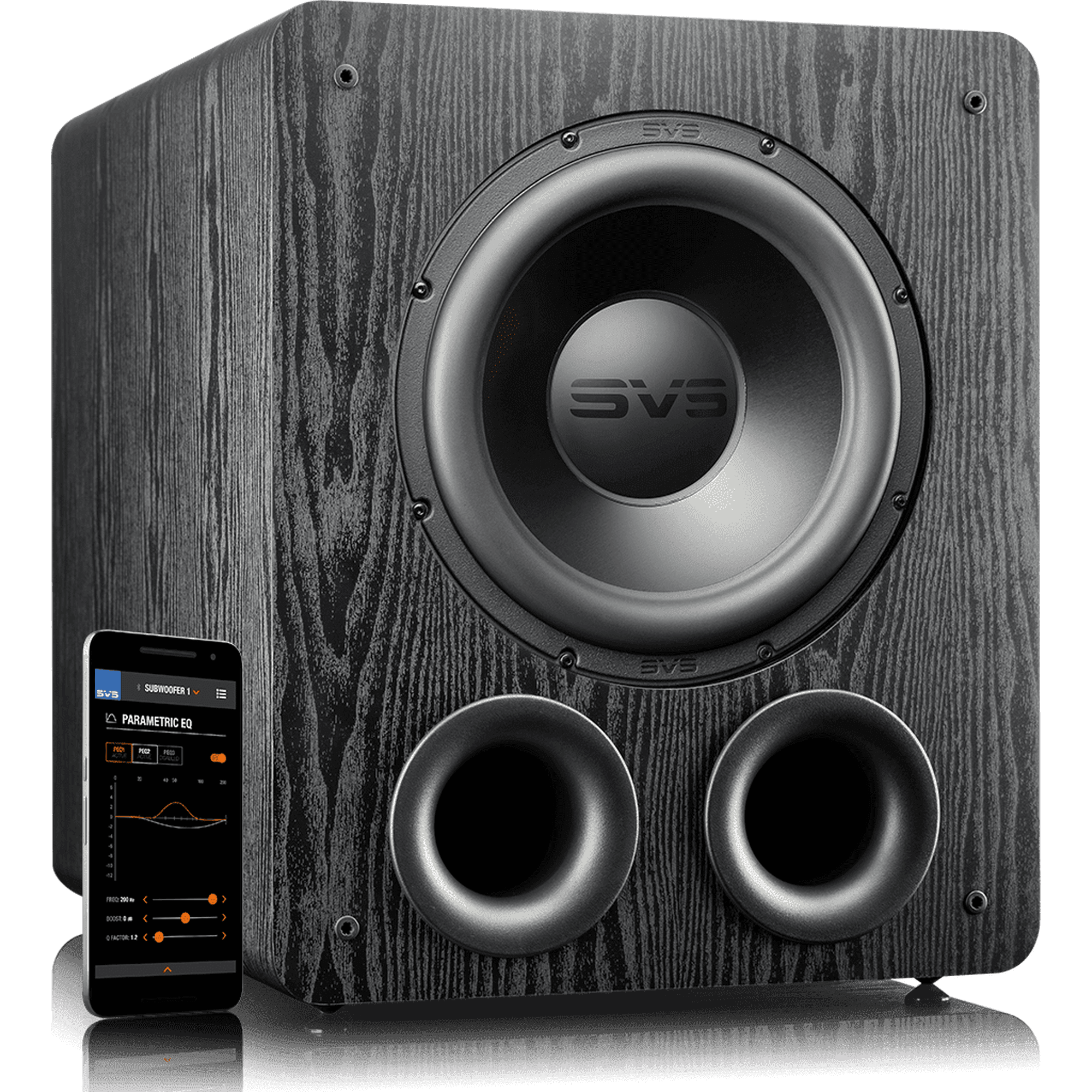 SVS PB-2000 Pro, 12" Driver, 1500+ Watts Peak Power Ported Subwoofer - Black Ash