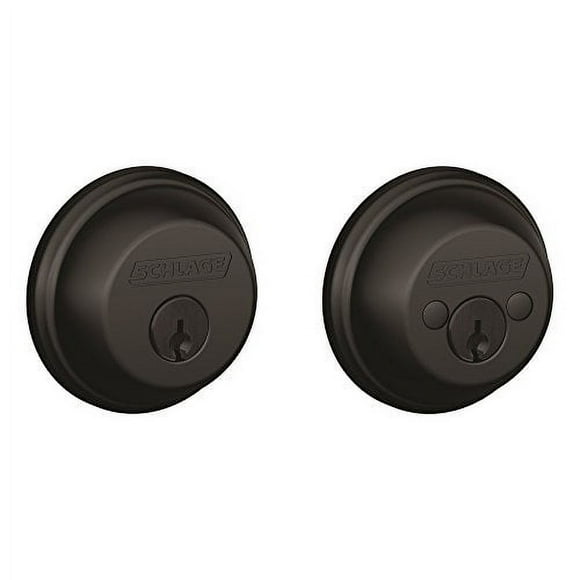 Schlage B62N622 Deadbolt, Keyed 2 Sides, Matte Black