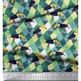 thumbnail image 3 of Soimoi Rayon Fabric Check & Toucan Bird Print Fabric by The Yard 56 Inch Wide, 3 of 4